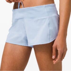 Lululemon speed up 2.5 shorts light blue